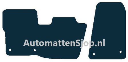 Naaldvilt zwart automatten Ford Transit Custom + Custom 2T 1 stoel rechts | 2015-heden