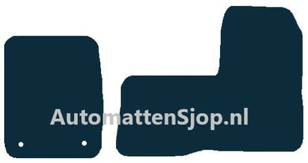 Naaldvilt antraciet automatten Ford Transit Custom Voormatten Dubbele Cabine | 2012-2016