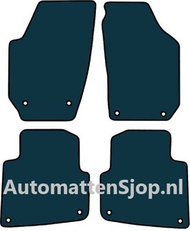 Luxe velours donkerblauw automatten Skoda Roomster (5J) | 2010-2015