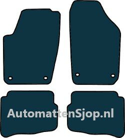 Luxe velours donkerblauw automatten VW Polo (9N1) | 2001-2005