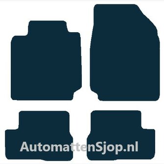 Super luxe velours donkergrijs automatten Nissan Micra (K12) 3-deurs | 2003-2011