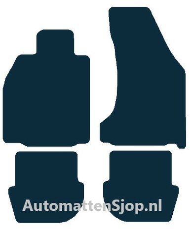 Naaldvilt antraciet automatten Porsche 911 997 | 2004-2013