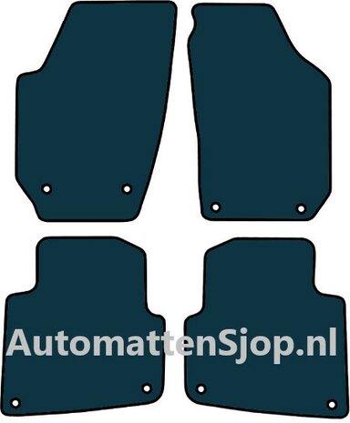 Luxe velours donkerblauw automatten Skoda Roomster (5J) | 2010-2015