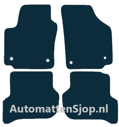 Luxe velours donkergrijs automatten Seat Toledo III (5P) | 2007-2009