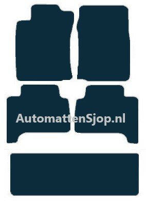 Super luxe velours zwart automatten Toyota Land Cruiser 100 (J10) 7-persoons | 1998-2008